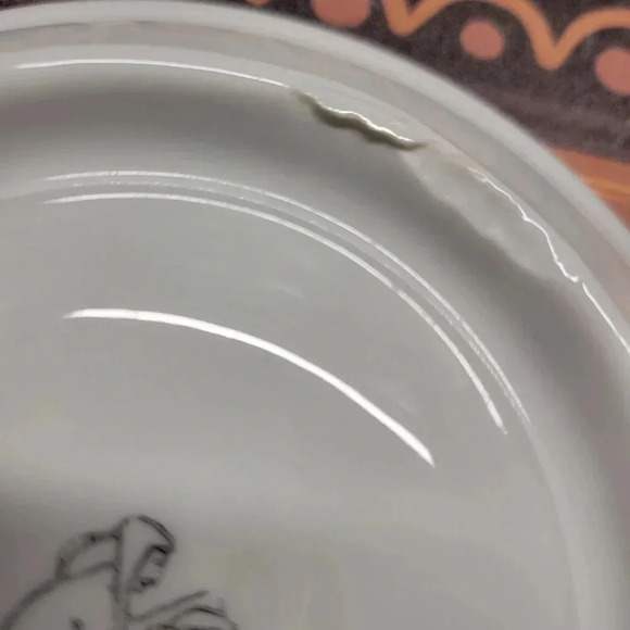 Vintage Shenango Pinky Red Floral Set of 3 Desert Plates - Picture 9 of 10